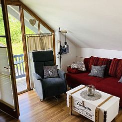 Appartement mit Balkon und Bergblick
