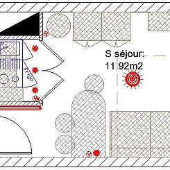 Appartement Studio "Observatoire" möbliert 20m2 mit Balkon 