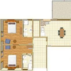 Appartement mit Balkon für acht Personen