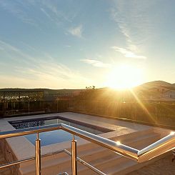 Vakantiehuis Modernes Ferienhaus mit eigenem Pool und Meerbl