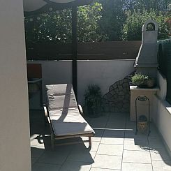 Vakantiehuis Strandnahes kleines Ferienhaus mit Terrasse