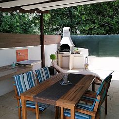 Vakantiehuis Strandnahes kleines Ferienhaus mit Terrasse