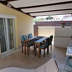 Vakantiehuis Strandnahes kleines Ferienhaus mit Terrasse