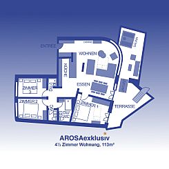 Appartement Terra Alpina Appartement/Fewo, Bad, WC, 10-Bettw