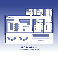 Appartement 130m2 Luxus-Apartment mit Südterrasse