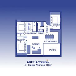 Appartement Ferienwohnung mit Loggia, 3 Schlafzimmer & 2 Bä