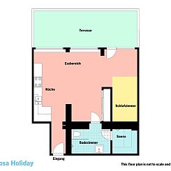 Appartement Appartement/Fewo, Dusche und Bad, WC, 3-Bettwohn
