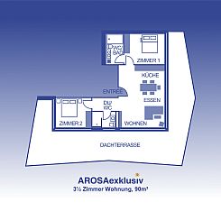 Appartement Penthouse mit 2 Schlafzimmer und 2 Badezimmer