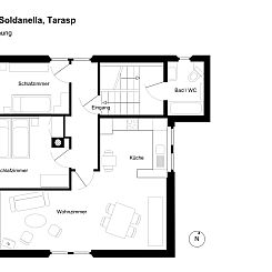 Appartement Chasa Soldanella, (Tarasp)