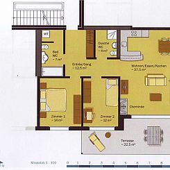 Appartement Sandeilas 10 Appartement/Fewo, Bad, WC, 2 Schlaf