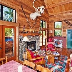 Vakantiehuis Gemütliche und rustikale Hütte mit Whirlpool 