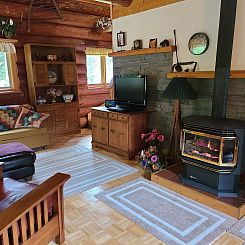 Vakantiehuis Blockhaus mit Kamin und Wi-