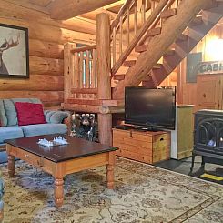 Vakantiehuis Echte Blockhütte mit Kamin und Wi-fi