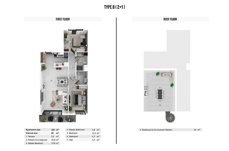 Appartement in Yeni Bogazici