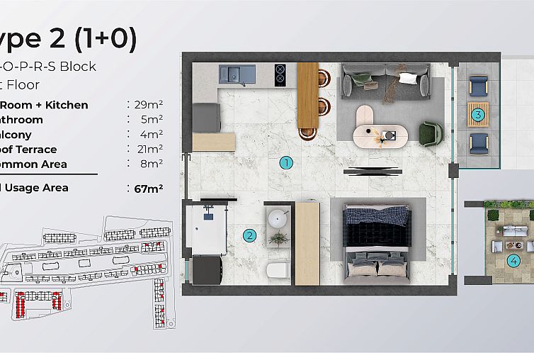 Appartement in Yeni Iskele