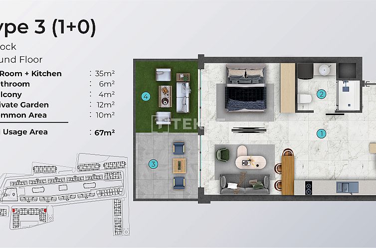 Appartement in Yeni Iskele