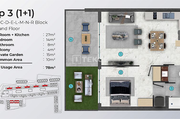 Appartement in Yeni Iskele