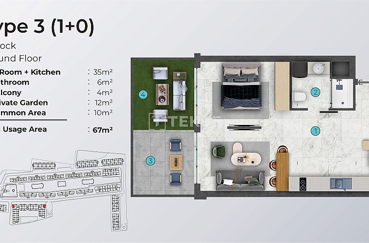 Appartement in Yeni Iskele