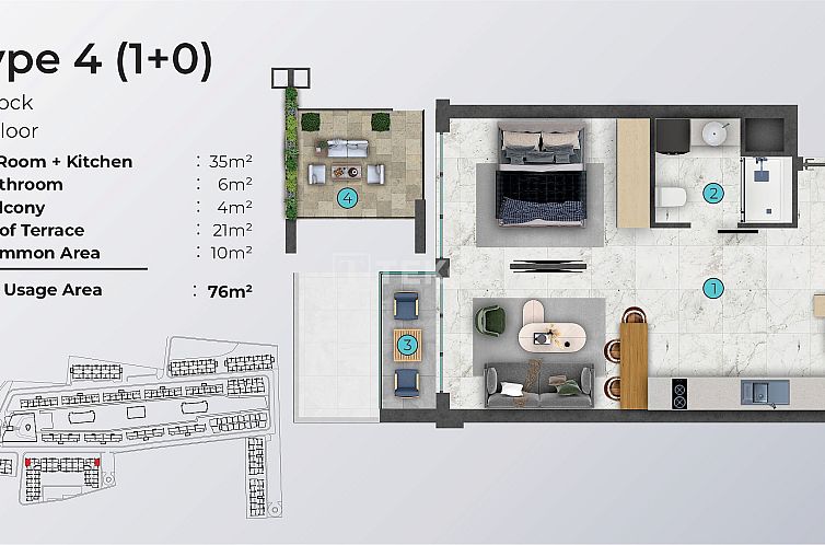 Appartement in Yeni Iskele
