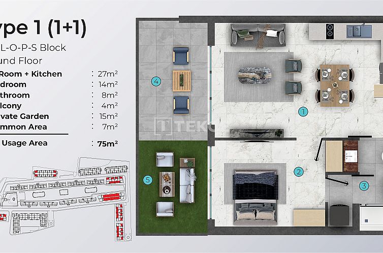 Appartement in Yeni Iskele