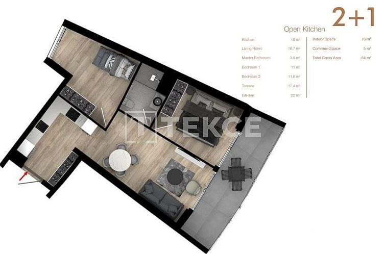 Appartement in Yeni Iskele