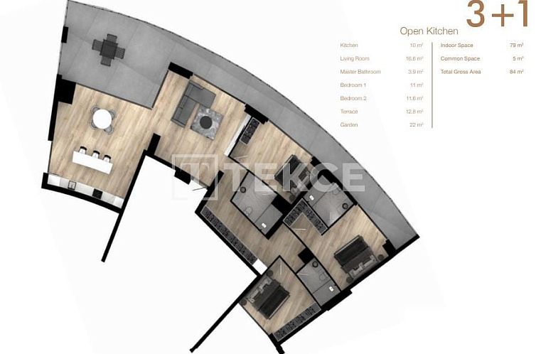 Appartement in Yeni Iskele