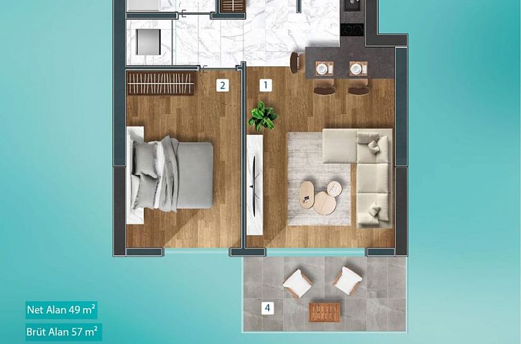 Appartement in Yeni Iskele