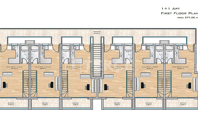 Appartement in Yeni Iskele