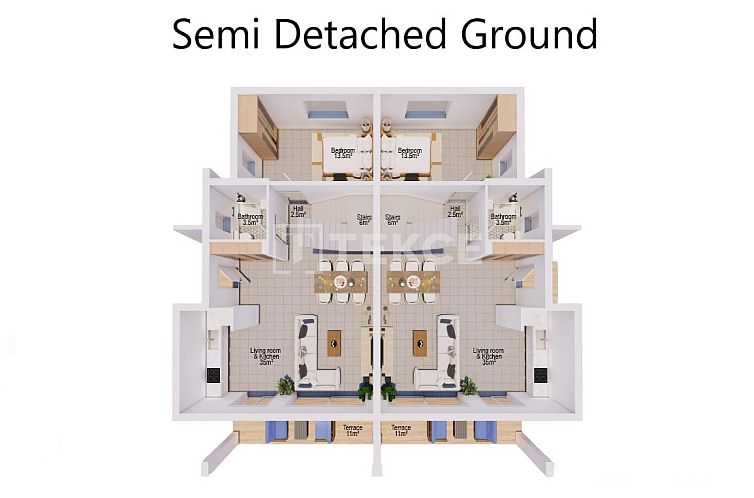 Vrijstaande woning in Yeni Iskele