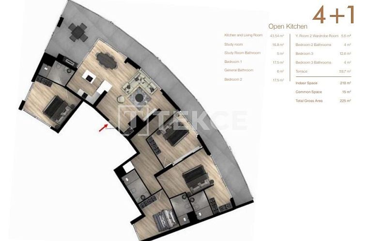 Appartement in Yeni Iskele