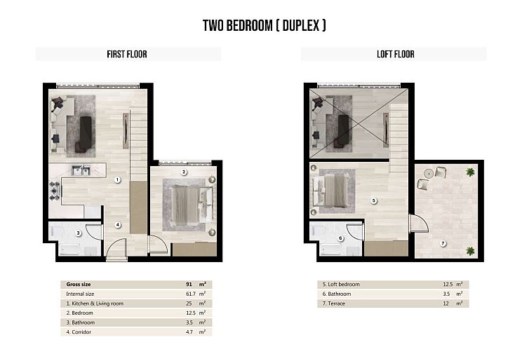 Appartement in Bogaz