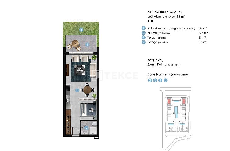Appartement in Bahçeli