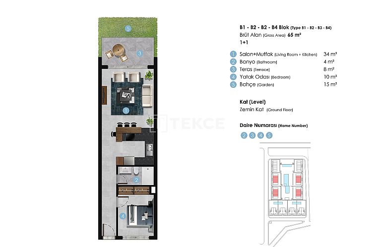 Appartement in Bahçeli