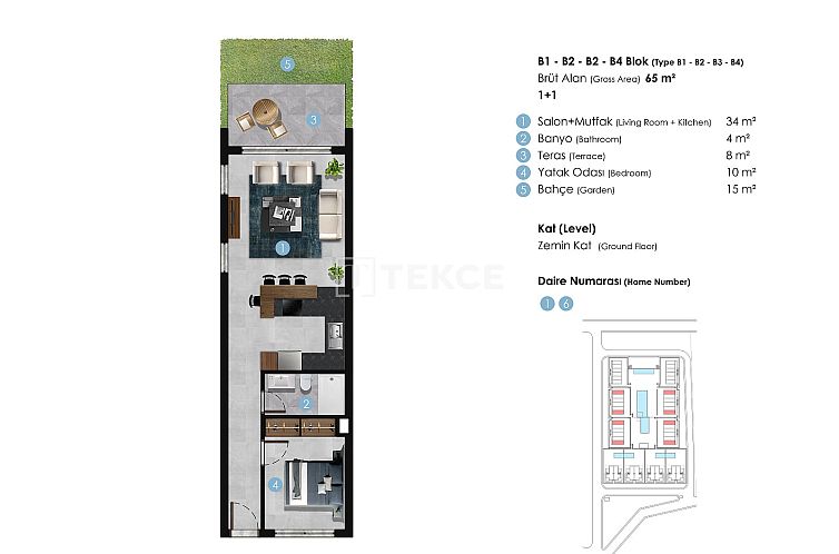 Appartement in Bahçeli