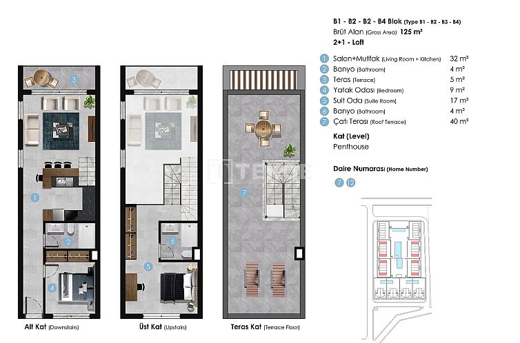 Appartement in Bahçeli