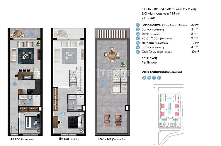 Appartement in Bahçeli