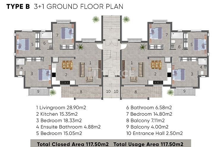 Appartement in Girne