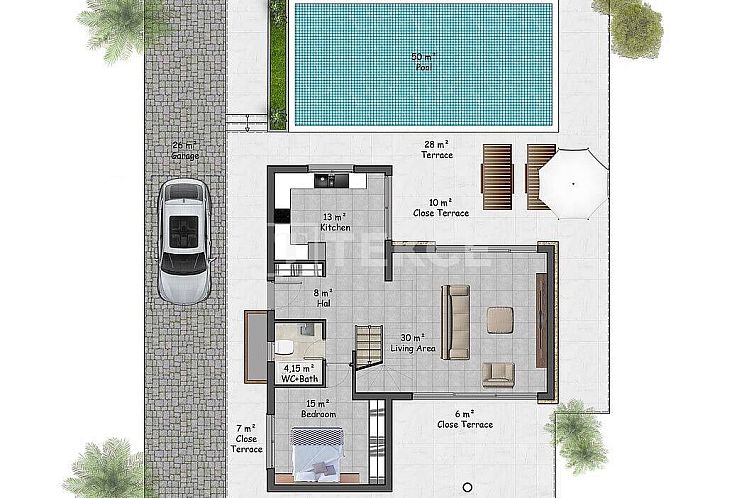 Geschakelde woning in Karaağaç