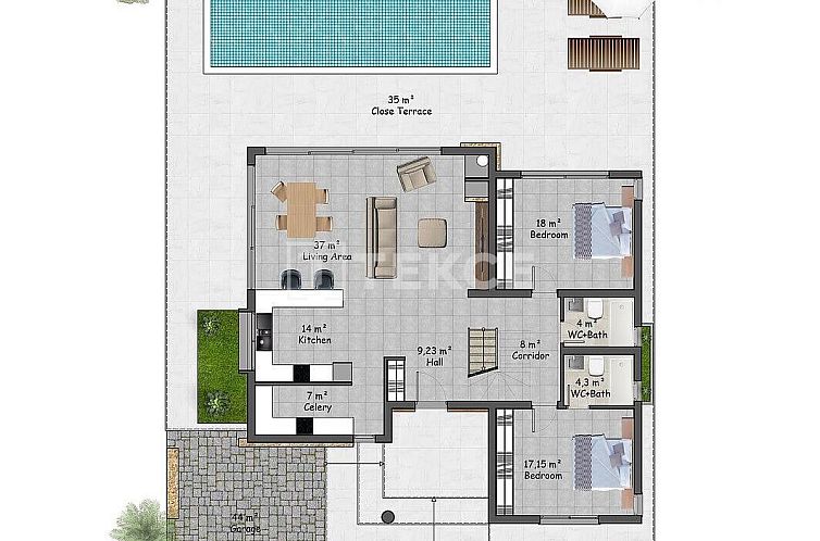 Geschakelde woning in Karaağaç