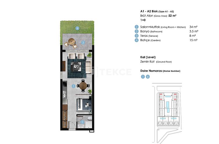 Appartement in Girne