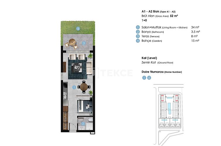 Appartement in Girne