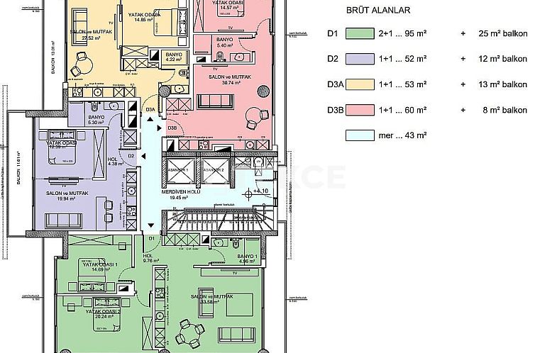 Appartement in Girne