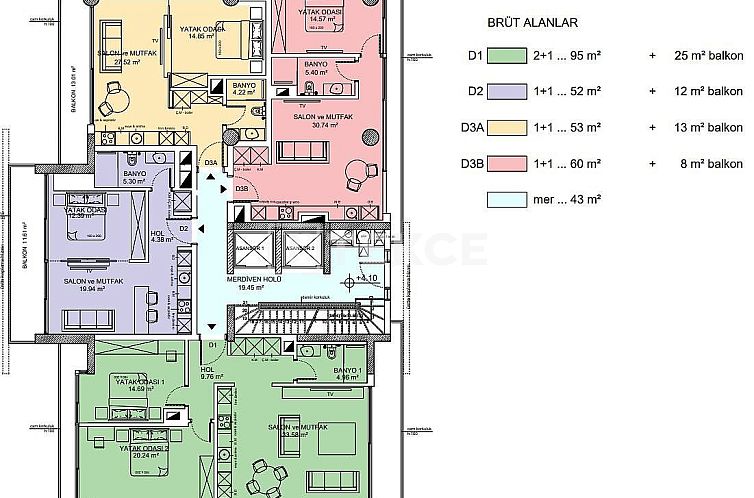 Appartement in Girne
