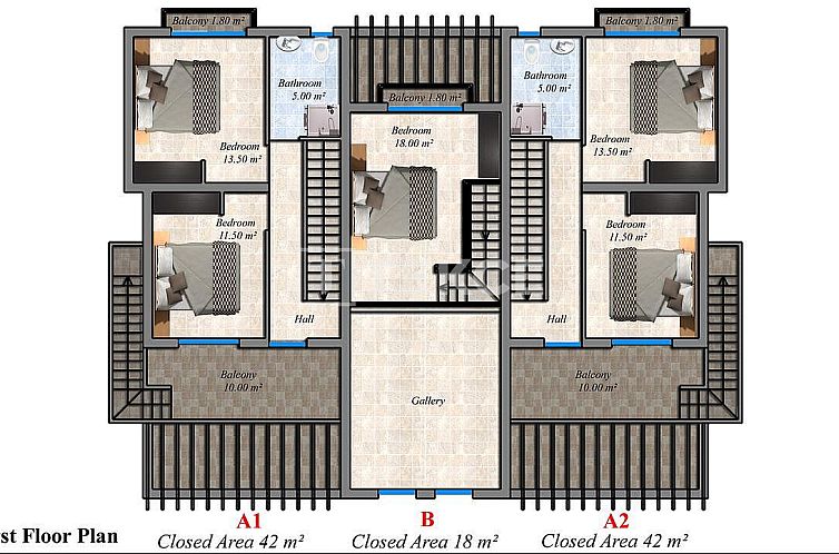 Geschakelde woning in Bahçeli