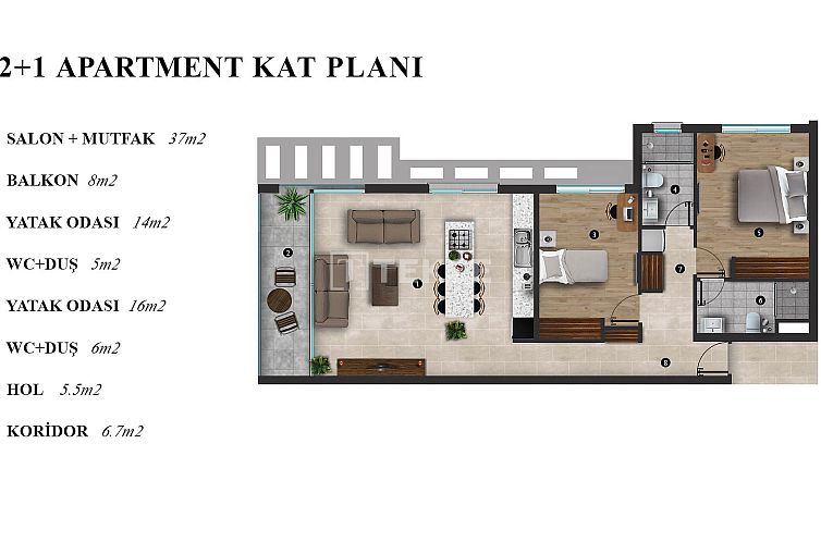 Appartement in Girne