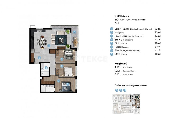 Appartement in Girne