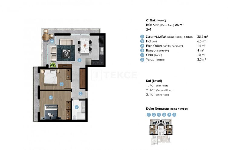 Appartement in Girne