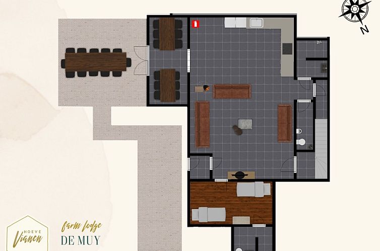 Unieke 12 pers. Farm Lodge De Muy op 'Hoeve Vianen'