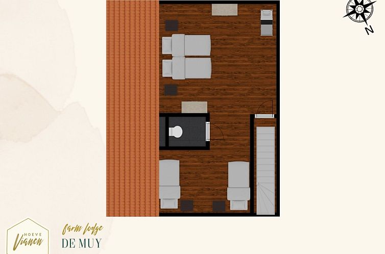 Unieke 12 pers. Farm Lodge De Muy op 'Hoeve Vianen'