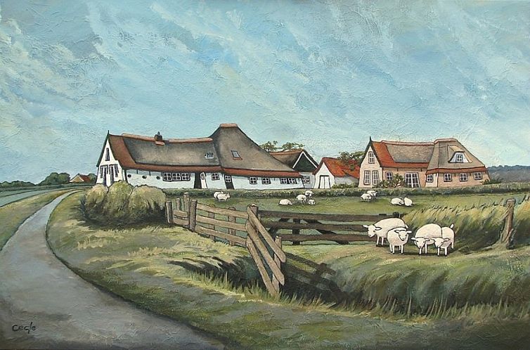 Anja Hoeve Texel, Den Hoorn, vacation home with picturesque views of sheep and traditional farms on Texel.